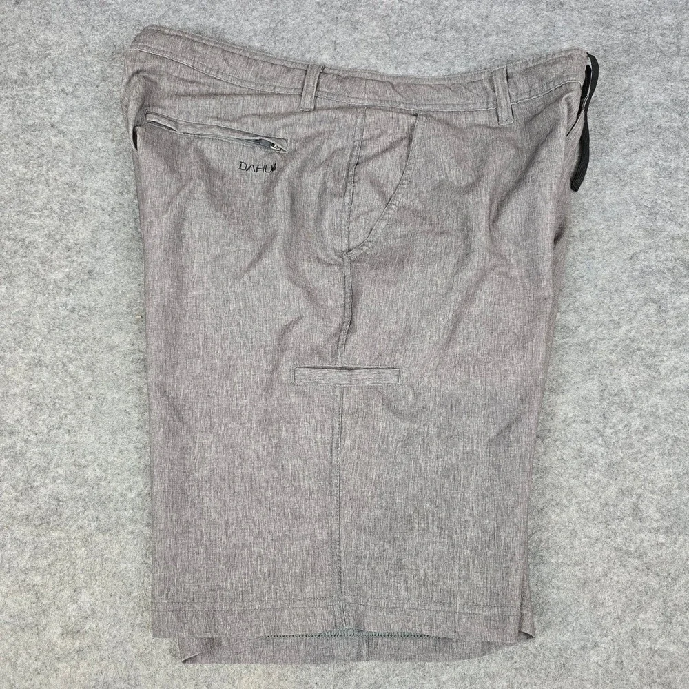 DaHui Mens Heather Grey Hybrid Board Shorts Stretch Surf Walk Shorts Size 34